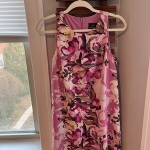 Floral Pink Sleeveless Dress Size 2